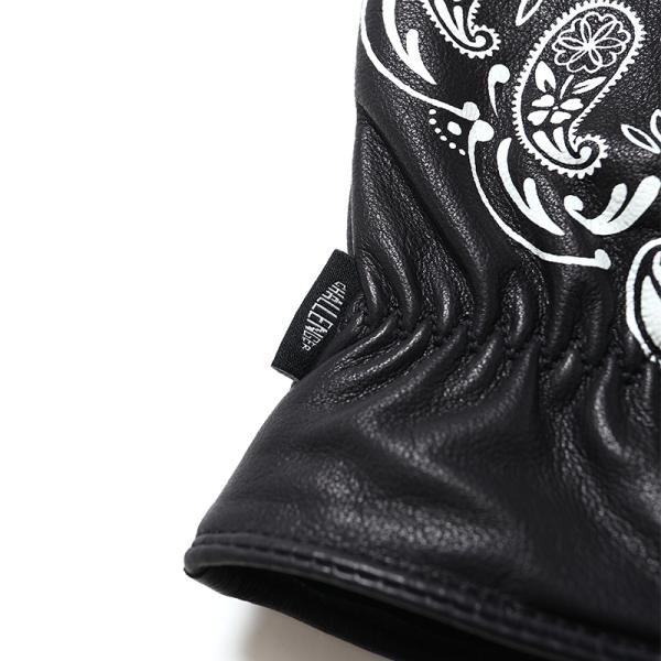 BANDANA LEATHER GLOVE/バンダナ レザー グローブ(BLACK)