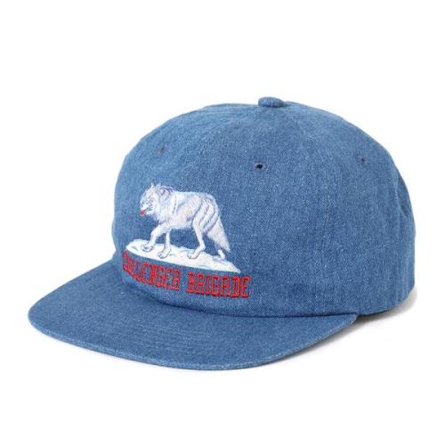 【CHALLENGER|チャレンジャー】WOLF BRIGADE CAP /ウルフ ブリゲイド キャップ(WASHED DENIM)