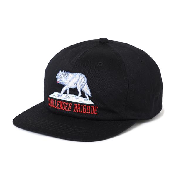 【CHALLENGER|チャレンジャー】WOLF BRIGADE CAP /ウルフ ブリゲイド キャップ(BLACK)