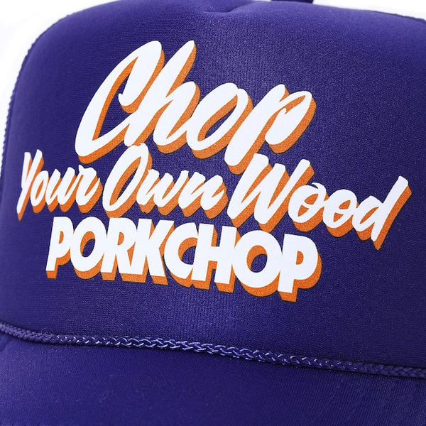 【PORKCHOP GARAGE SUPPLY|ポークチョップ ガレージ サプライ】CHOP YOUR OWN WOOD CAP(PURPLE)