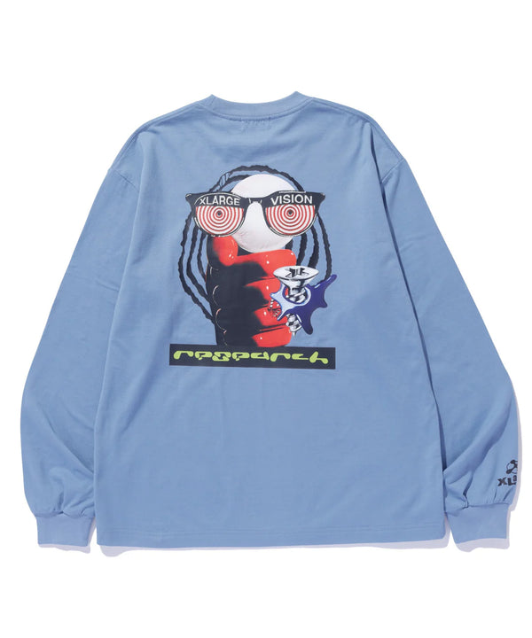 【X-LARGE|エクストララージ】RESEARCH L/S TEE/リサーチロングスリーブティー(LT BLUE)