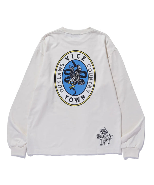 VICE TOWN HEAVYWEIGHT L/S TEE/ヴァイスタウンヘビーウェイトロングスリーブティー(OFF WHITE)