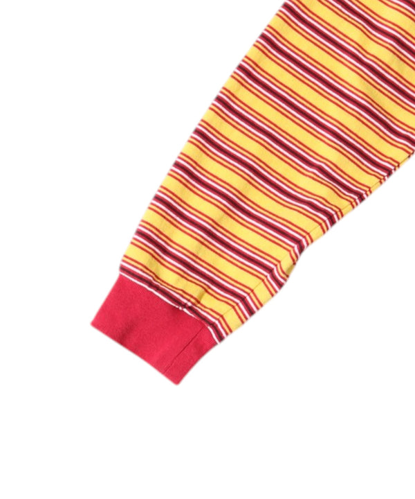 【WALLA WALLA SPORT|ワラワラスポーツ】L/S STRIPE TEE/ロングスリーブストライプティー(BLACK/GREEN , H.GREY/NAVY , YELLOW/RED)