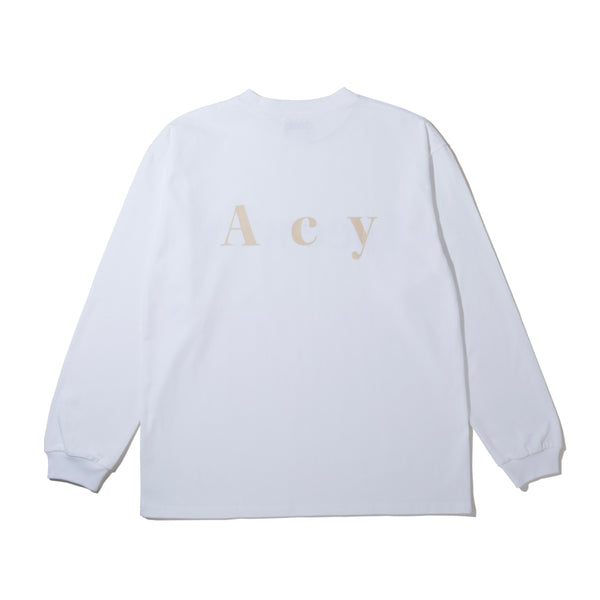 【ACY|エーシー】ACY L/S TEE/ACY LS Tシャツ(WHITE)