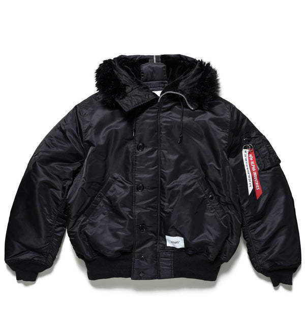 【WTAPS|ダブルタップス】N-2B CORE SPEC / JACKET / NYLON. TWILL. ALPHA INDUSTRIES /N-2Bコアスペック ジャケット ナイロン ツイル アルファインダストリーズ(BLACK)