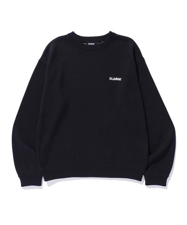【X-LARGE|エクストララージ】OG CREWNECK KNIT/OGクルーネックニット(BLACK)