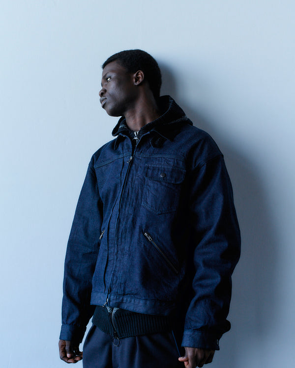 【MODMNT|モドメント】ZIP TRUCKER JKT/ジップトラッカージャケット(NAVY)