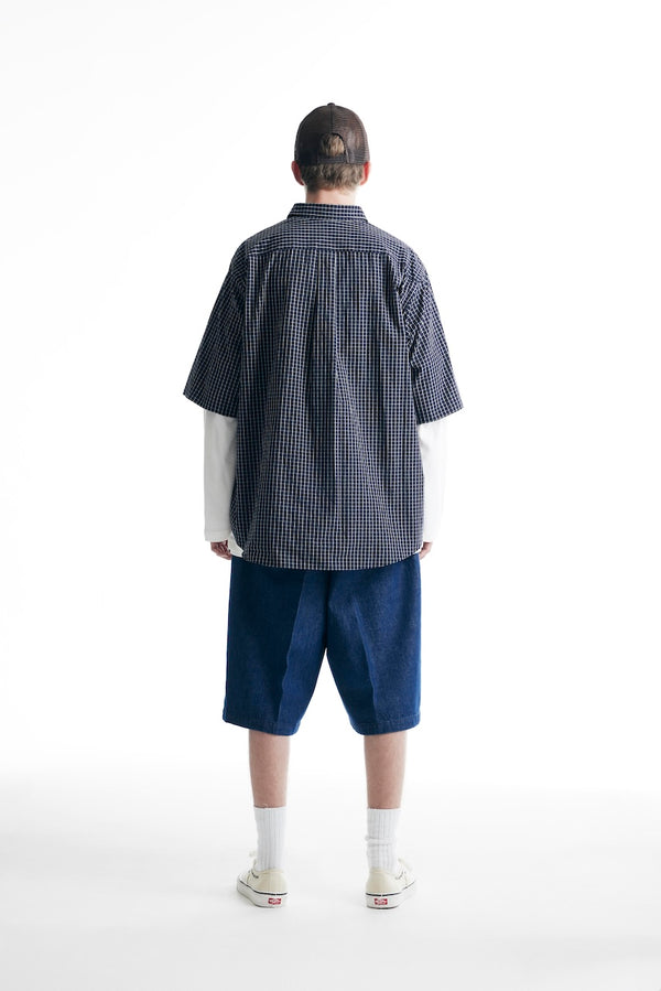 【FARAH|ファーラー】NO TUCK WIDE SHORTS/ノータックワイドショーツ(ONE WASH)
