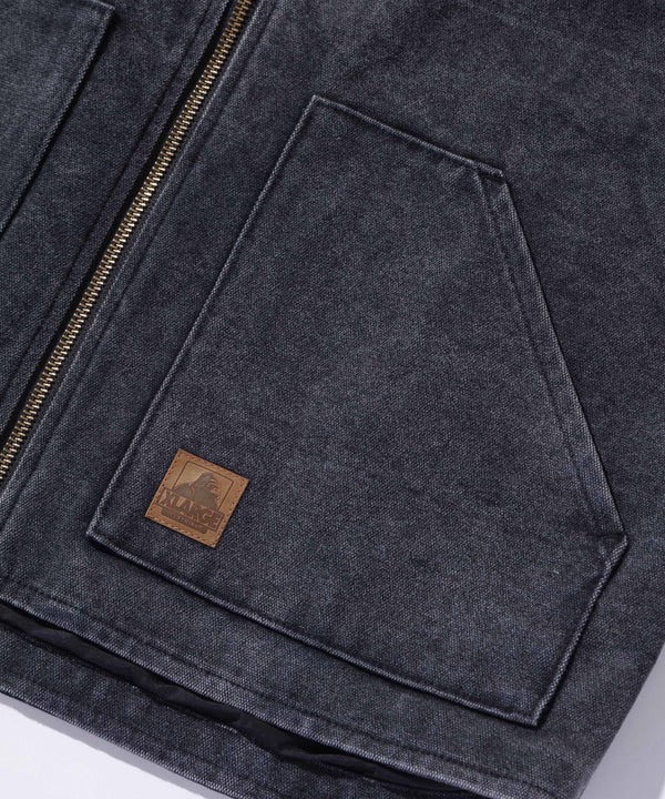 【X-LARGE|エクストララージ】PATCHED CANVAS VEST/パッチドキャンバスベスト(BEIGE , BLACK)