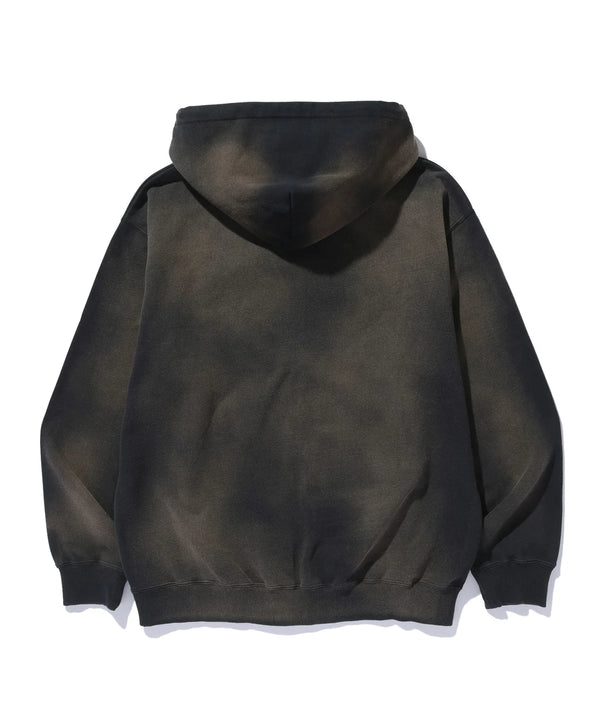 【X-LARGE|エクストララージ】DISCHARGE PRINTED OG ZIP HOODED SWEATSHIRT/ディスチャージプリンテッドOG ジップフーデッドスウェットシャツ(GREEN , BLACK)