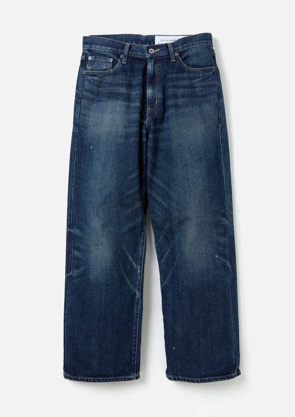 WASHED DENIM DP WIDE PANTS /ウォッシュド デニム DP ワイド パンツ(INDIGO)