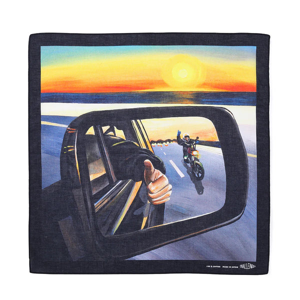 【CHALLENGER|チャレンジャー】SUNSET DRIVE BANDANA/サンセットドライブバンダナ(BLACK)