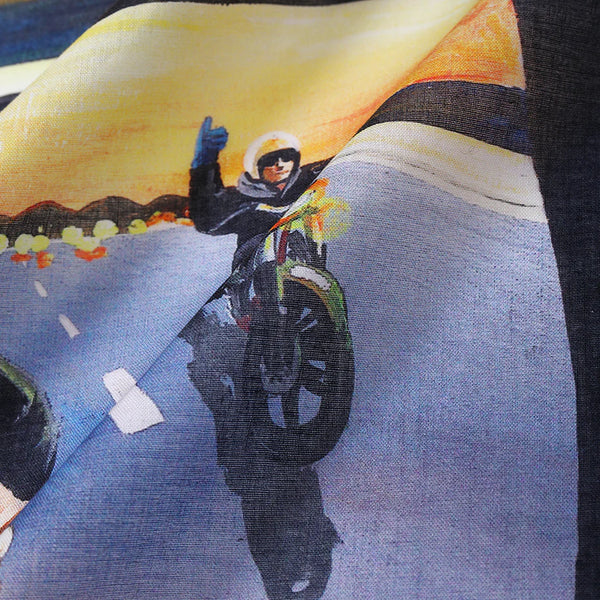 【CHALLENGER|チャレンジャー】SUNSET DRIVE BANDANA/サンセットドライブバンダナ(BLACK)