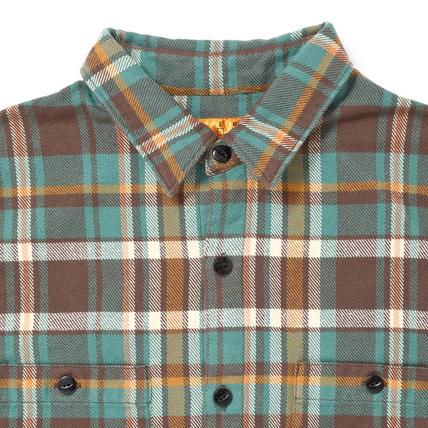 【CHALLENGER|チャレンジャー】PLAID FLANNEL SHIRT/プレイドフランネルシャツ(PURPLE,GREEN)