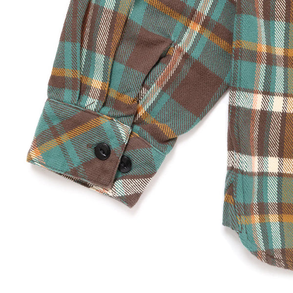 【CHALLENGER|チャレンジャー】PLAID FLANNEL SHIRT/プレイドフランネルシャツ(PURPLE,GREEN)