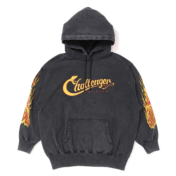 【CHALLENGER|チャレンジャー】SNAKING LOGO HOODIE /スネーキングロゴフーディー(BLACK)