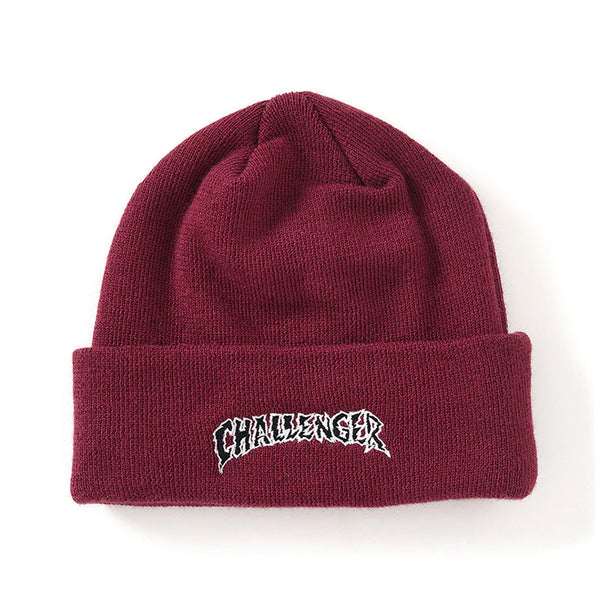 CRUSH LOGO KNIT CAP 
BURGUNDY