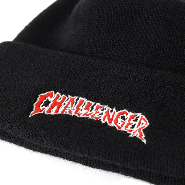 CRUSH LOGO KNIT CAP 
BLACK