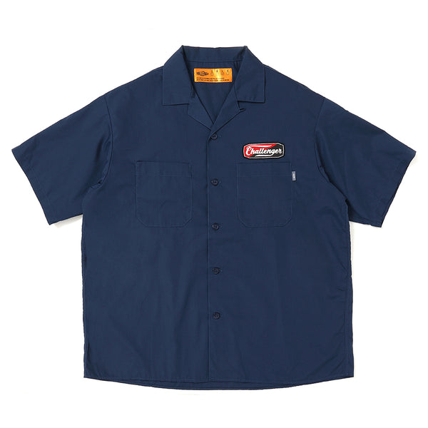 【CHALLENGER|チャレンジャー】S/S PATCHED WORK SHIRT /S/Sパッチワークシャツ(NAVY)