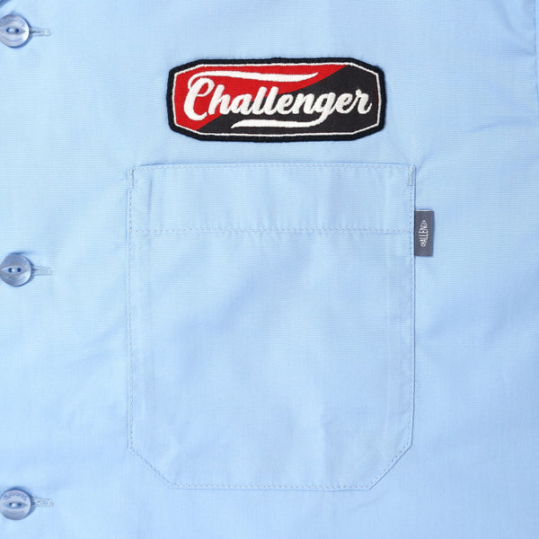 【CHALLENGER|チャレンジャー】S/S PATCHED WORK SHIRT /S/Sパッチワークシャツ(SAX)