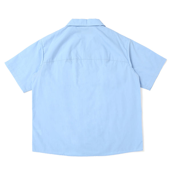 【CHALLENGER|チャレンジャー】S/S PATCHED WORK SHIRT /S/Sパッチワークシャツ(SAX)