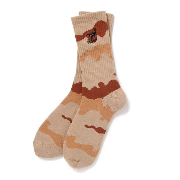 【CHALLENGER|チャレンジャー】CAMO SOCKS /カモソックス(BEIGE CAMO)