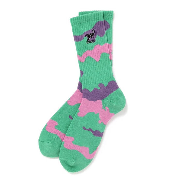 【CHALLENGER|チャレンジャー】CAMO SOCKS /カモソックス(MINT CAMO)