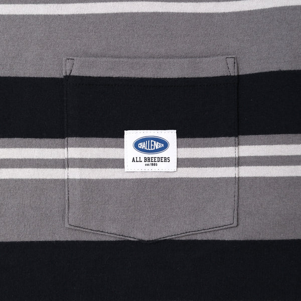 【CHALLENGER|チャレンジャー】S/S BORDER TEE/S/SボーダーTEE(GRAY×BLACK)