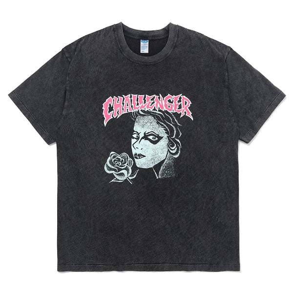 【CHALLENGER|チャレンジャー】PUNK GIRL TEE /パンクガールTEE (PEPPER BLACK)