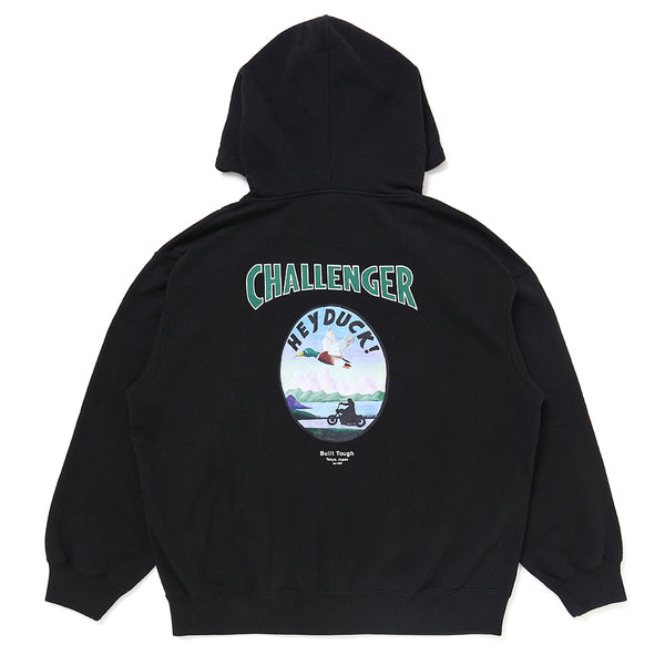 【CHALLENGER|チャレンジャー】HEY DUCK ZIP HOODIE/ヘイダックジップフーディー(BLACK)