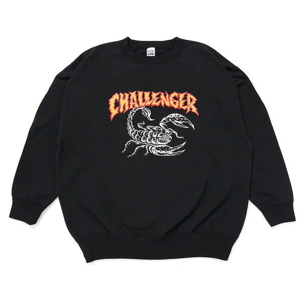 【CHALLENGER|チャレンジャー】SCORPION C/N SWEAT/スコーピオン C/N スウェット(BLACK)