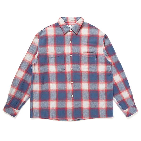 SHADOW PLAID SHIRT/シャドー プレイド シャツ(BLUExRED)