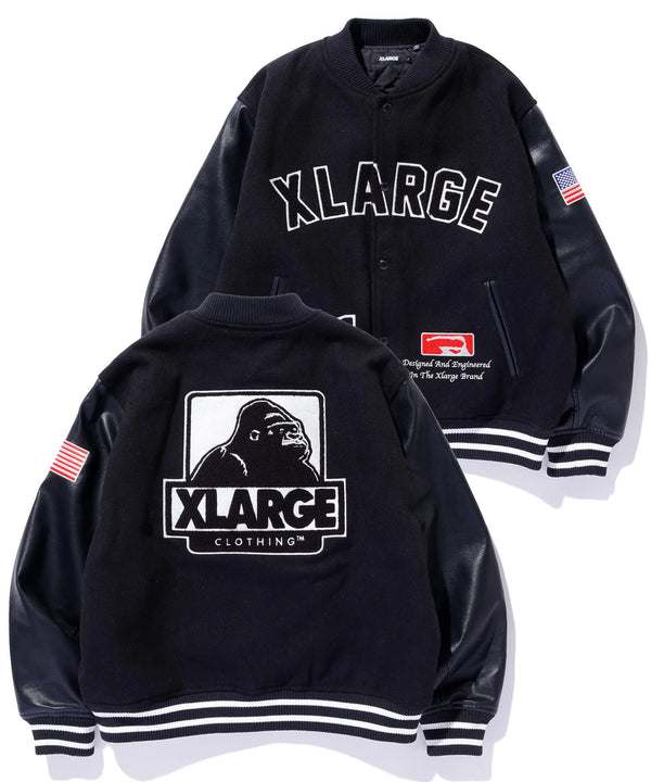 OG LOGO VARSITY JACKET/オージーロゴバーシティージャケット(BLACK)