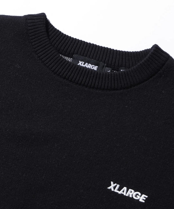 【X-LARGE|エクストララージ】OG CREWNECK KNIT/OGクルーネックニット(BLACK)