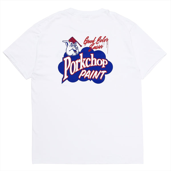 PORKCHOP PAINT TEE(WHITE）