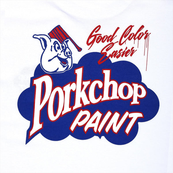 PORKCHOP PAINT TEE(WHITE）