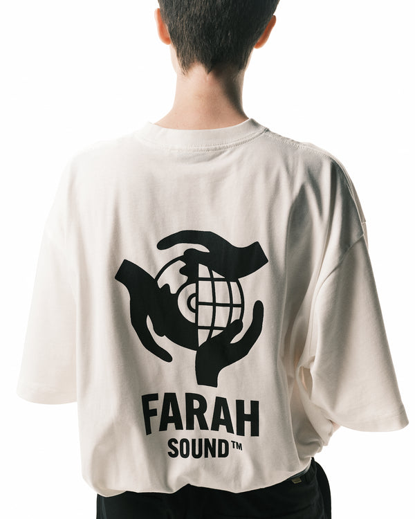 【FARAH|ファーラー】PRINTED GRAPHIC S/S TEE"FARAH SOUND"/プリンテッドグラフィックTシャツ"ファーラーサウンド"(DARK GREEN , BLACK , WHITE)