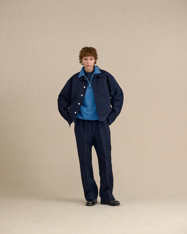 【FARAH|ファーラー】VINTAGE HALF ZIP SWEATSHIRT/ヴィンテージハーフジップスウェットシャツ(HEATHER GREY , FADED BLUE , FADED BLACK)