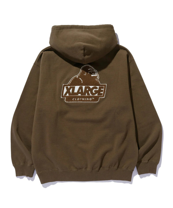 【X-LARGE|エクストララージ】SLANTED OG HOODED SWEATSHIRT/スランテッドOGフーデッドスウェットシャツ(BROWN , BLACK)