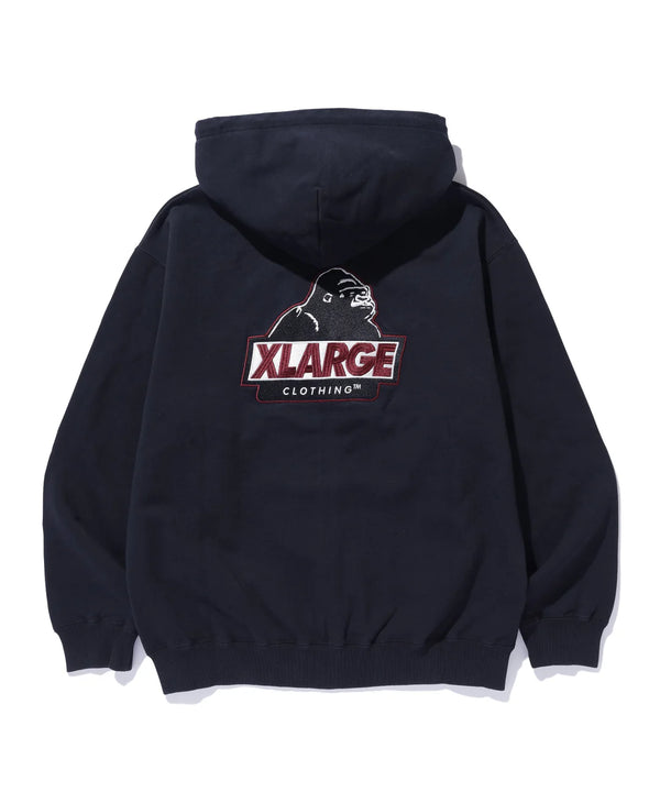 【X-LARGE|エクストララージ】SLANTED OG ZIP HOODED SWEATSHIRT/スランテッドOGジップフーデットスウェットシャツ(ASH , BEIGE , OLIVE , BLACK)