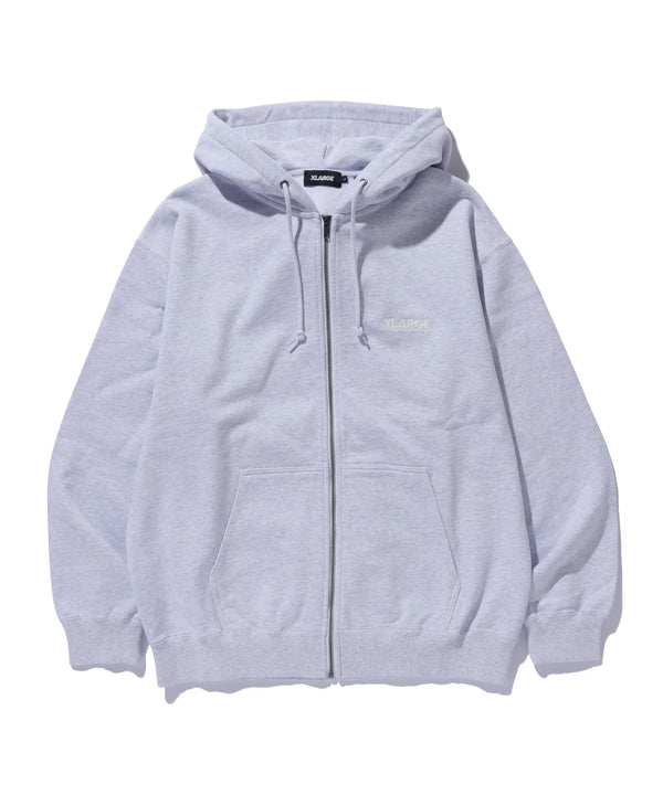 【X-LARGE|エクストララージ】SLANTED OG ZIP HOODED SWEATSHIRT/スランテッドOGジップフーデットスウェットシャツ(ASH , BEIGE , OLIVE , BLACK)