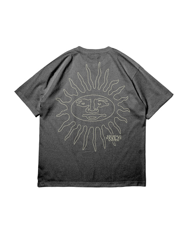 【SAYHELLO|セイハロー】PIGMENT SUN RISE TEE/ピグメントサンライズティー(PIGMENT BLACK)