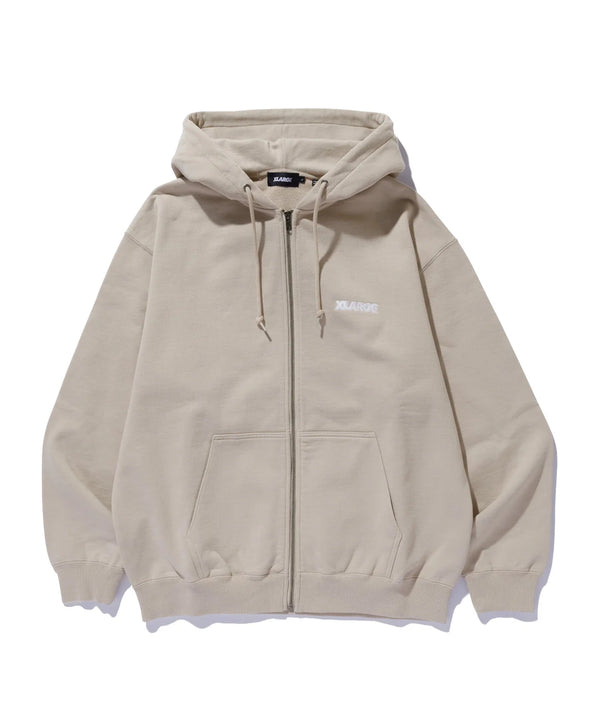 【X-LARGE|エクストララージ】SLANTED OG ZIP HOODED SWEATSHIRT/スランテッドOGジップフーデットスウェットシャツ(ASH , BEIGE , OLIVE , BLACK)