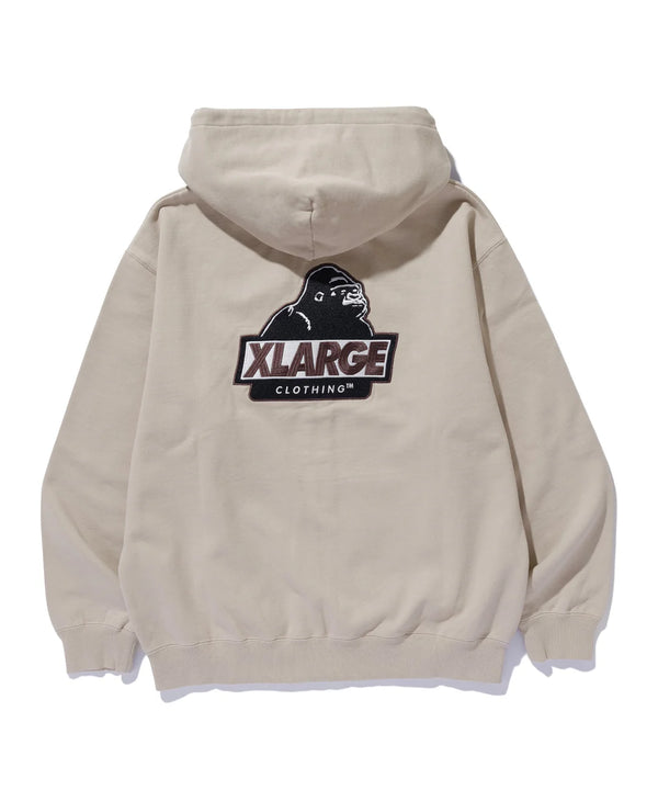 【X-LARGE|エクストララージ】SLANTED OG ZIP HOODED SWEATSHIRT/スランテッドOGジップフーデットスウェットシャツ(ASH , BEIGE , OLIVE , BLACK)