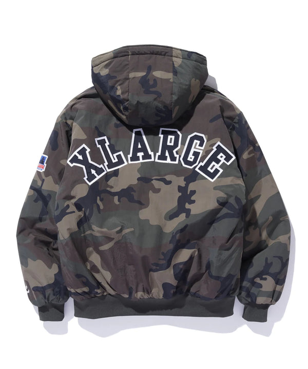 【X-LARGE|エクストララージ】NYLON PUFFER JACKET/ナイロンパファージャケット(CAMO , BLACK)