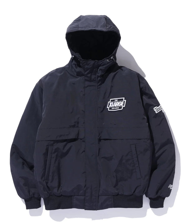 【X-LARGE|エクストララージ】NYLON PUFFER JACKET/ナイロンパファージャケット(CAMO , BLACK)