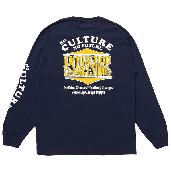 【PORKCHOP GARAGE SUPPLY|ポークチョップ ガレージ サプライ】WAVE LOGO L/S TEE/ウェーブロゴL/S TEE(GRAY,NAVY,BLACK)