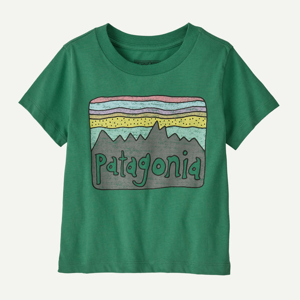 【PATAGONIA|パタゴニア】BABY FITZ ROY SKIES T-SHIRT/ベビーフィッツロイスカイズTシャツ(HTLG)