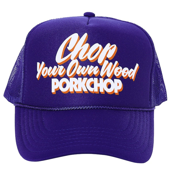 【PORKCHOP GARAGE SUPPLY|ポークチョップ ガレージ サプライ】CHOP YOUR OWN WOOD CAP(PURPLE)