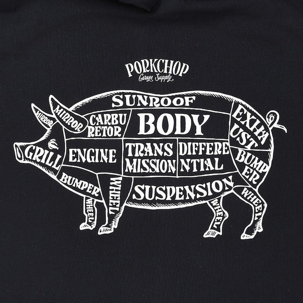 【PORKCHOP GARAGE SUPPLY|ポークチョップ ガレージ サプライ】MULTI LOGOS TEE 2025(BLACK)